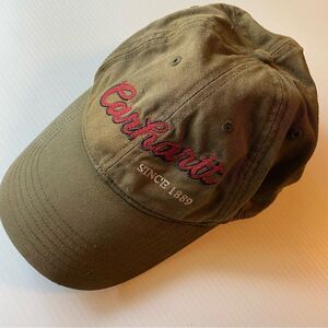 CARHARTT SINCE 1889 mens adjustable army green worn in work trucker hat cap
